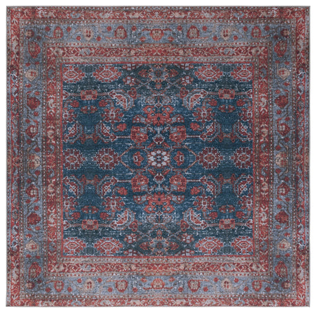 Safavieh Machine Washable Tucson Tsn183M Blue/Rust Rug.