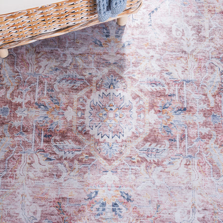 Safavieh Machine Washable Tucson Tsn185P Rust/Beige Rug.