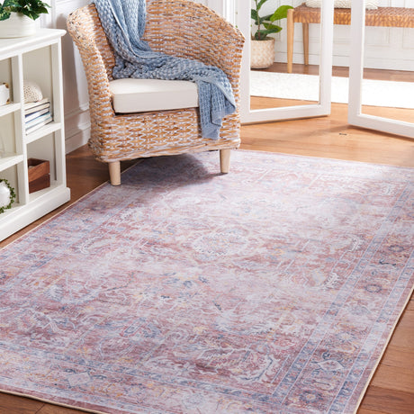 Safavieh Machine Washable Tucson Tsn185P Rust/Beige Rug.