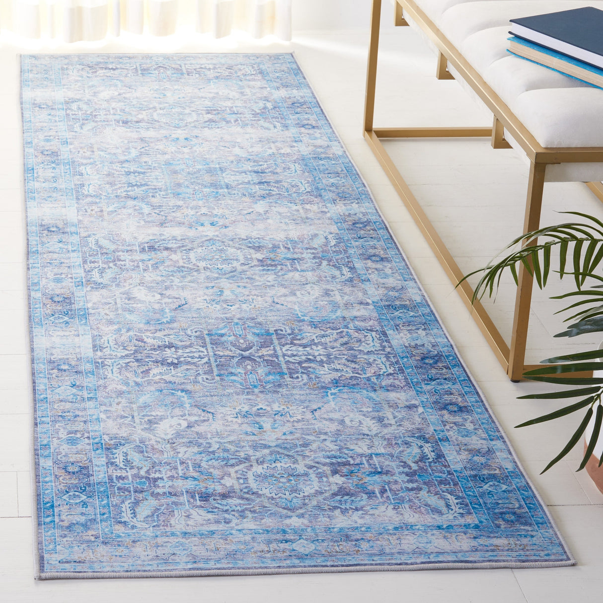 Safavieh Machine Washable Tucson Tsn185V Purple/Blue Rug.