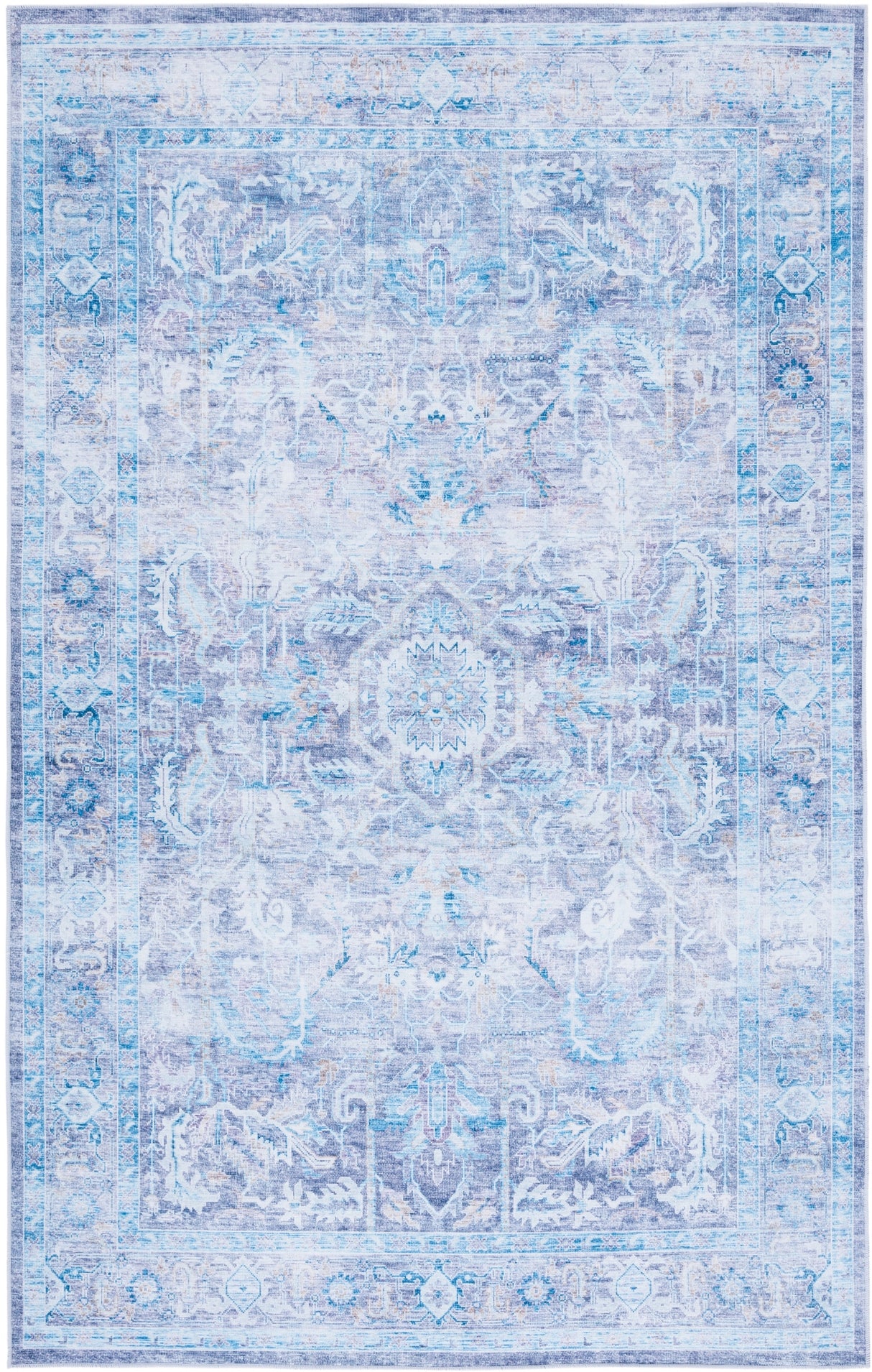 Safavieh Machine Washable Tucson Tsn185V Purple/Blue Rug.