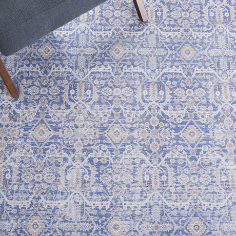 Safavieh Machine Washable Tucson Tsn186M Blue/Rust Rug.