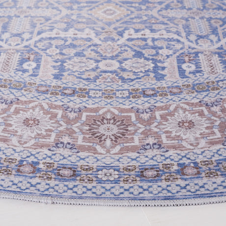 Safavieh Machine Washable Tucson Tsn186M Blue/Rust Rug.