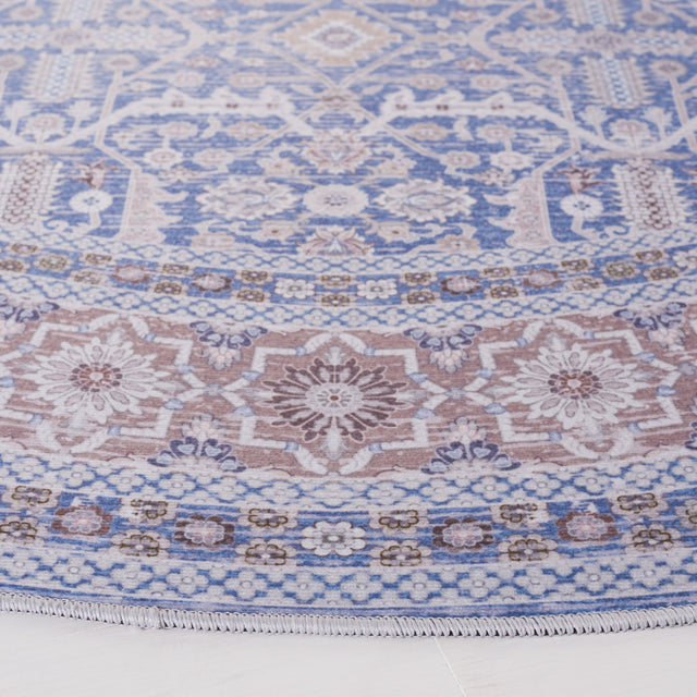 Safavieh Machine Washable Tucson Tsn186M Blue/Rust Rug.
