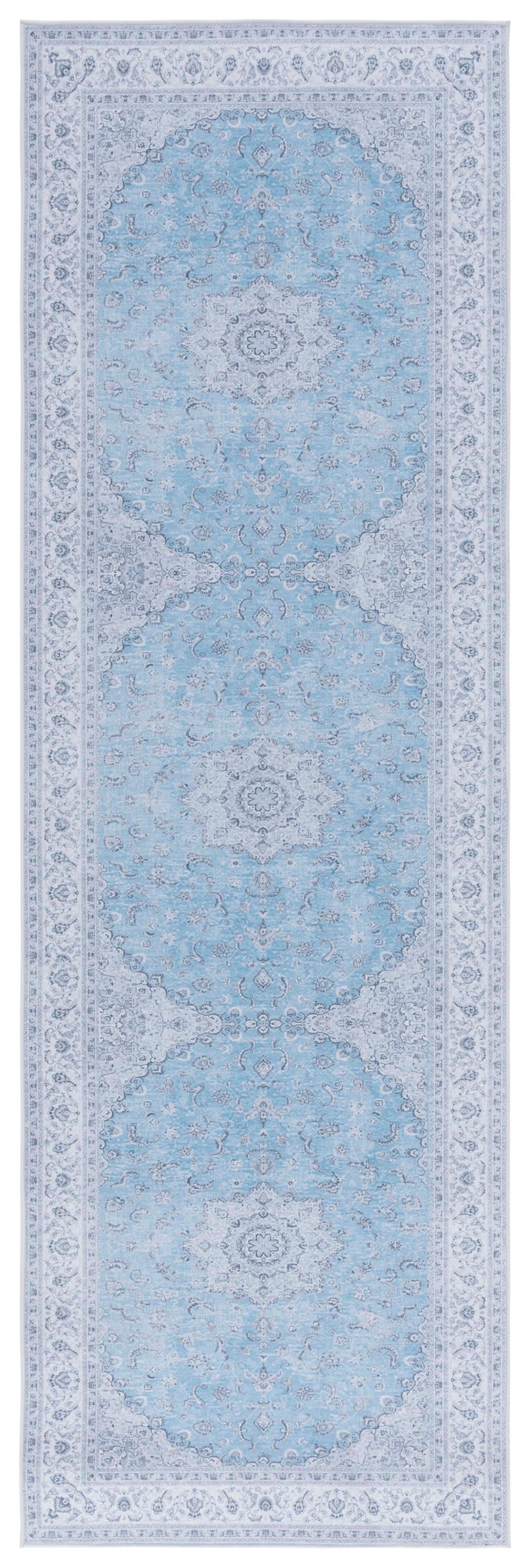 Safavieh Machine Washable Tucson Tsn187M Blue/Grey Rug.