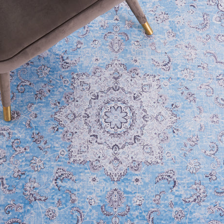 Safavieh Machine Washable Tucson Tsn187M Blue/Grey Rug.