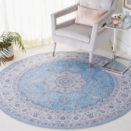 Safavieh Machine Washable Tucson Tsn187M Blue/Grey Rug.