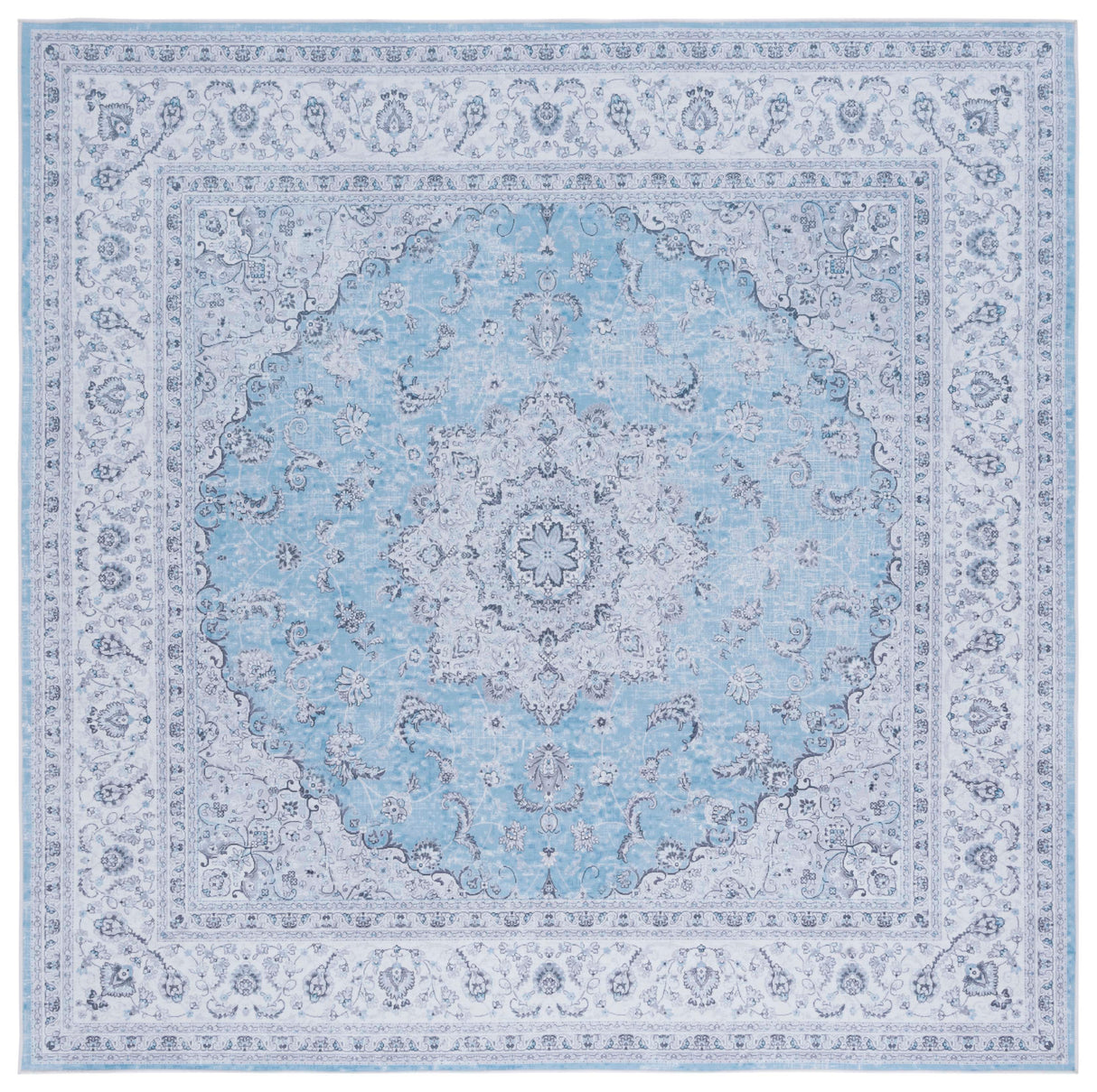 Safavieh Machine Washable Tucson Tsn187M Blue/Grey Rug.