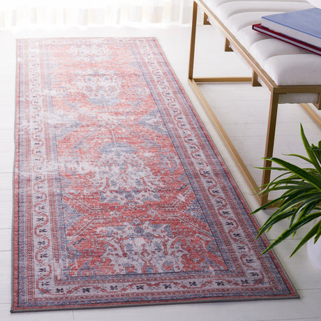 Safavieh Machine Washable Tucson Tsn188P Rust/Beige Rug.