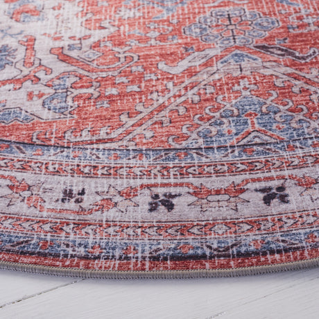 Safavieh Machine Washable Tucson Tsn188P Rust/Beige Rug.