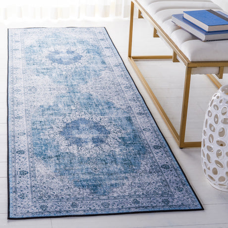 Safavieh Machine Washable Tucson Tsn190Y Green/Grey Rug.