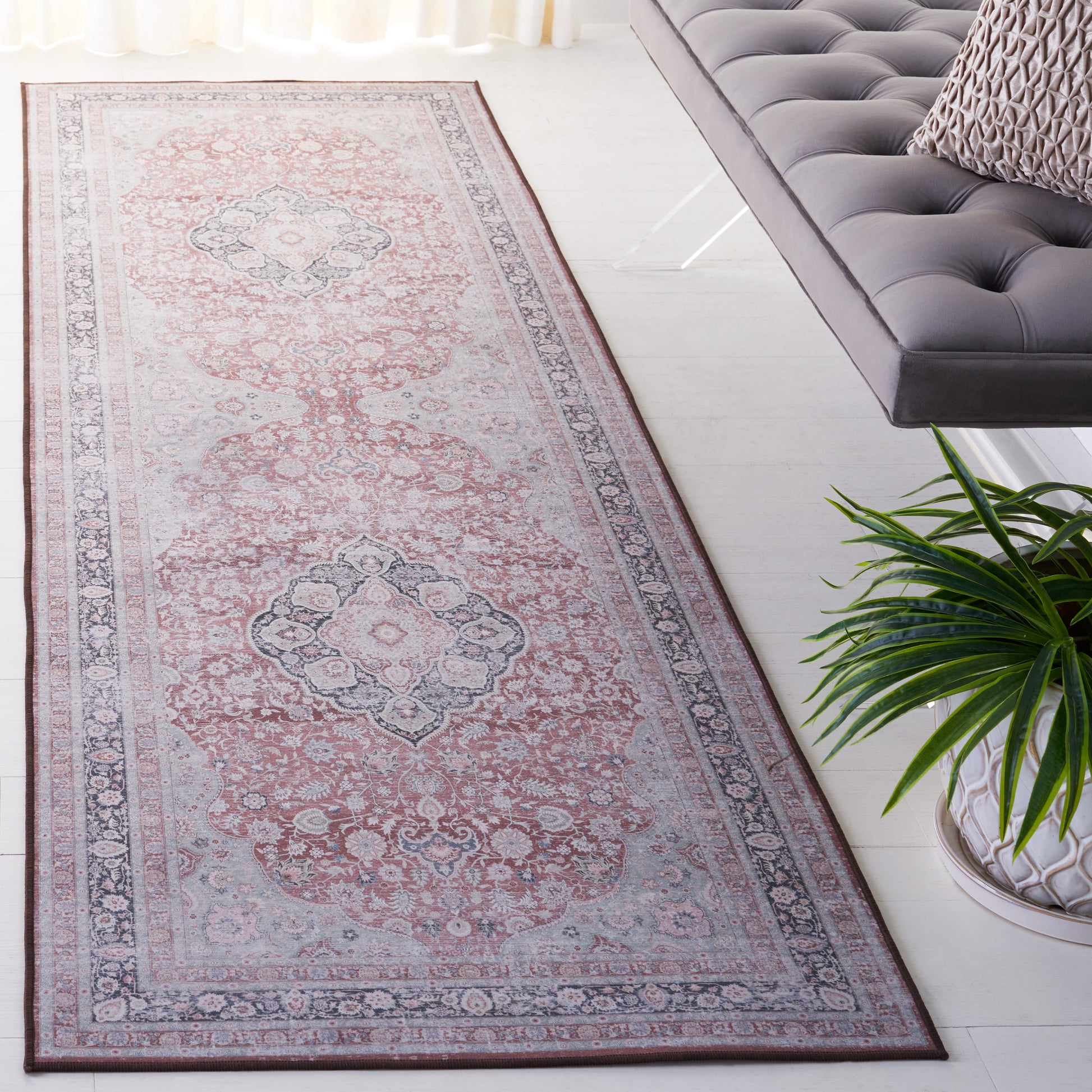 Safavieh Tucson Tsn191P Rust/Sage Area Rug