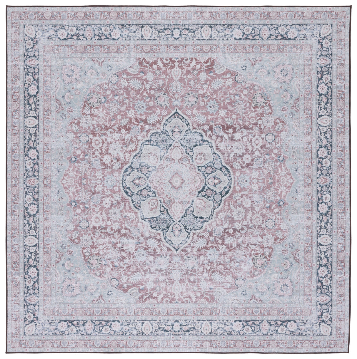 Safavieh Machine Washable Tucson Tsn191P Rust/Sage Rug.