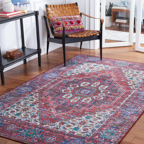 Safavieh Machine Washable Tucson Tsn192Q Red/Blue Rug.