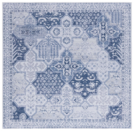 Safavieh Machine Washable Tucson Tsn193F Grey/Navy Rug.