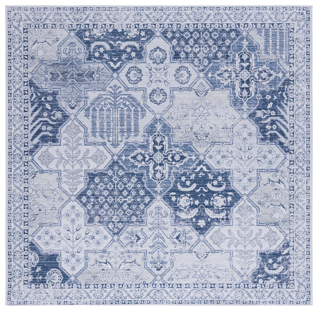 Safavieh Machine Washable Tucson Tsn193F Grey/Navy Rug.