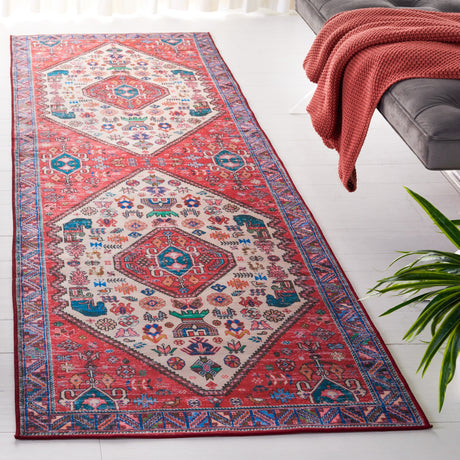 Safavieh Machine Washable Tucson Tsn194B Beige/Rust Rug.
