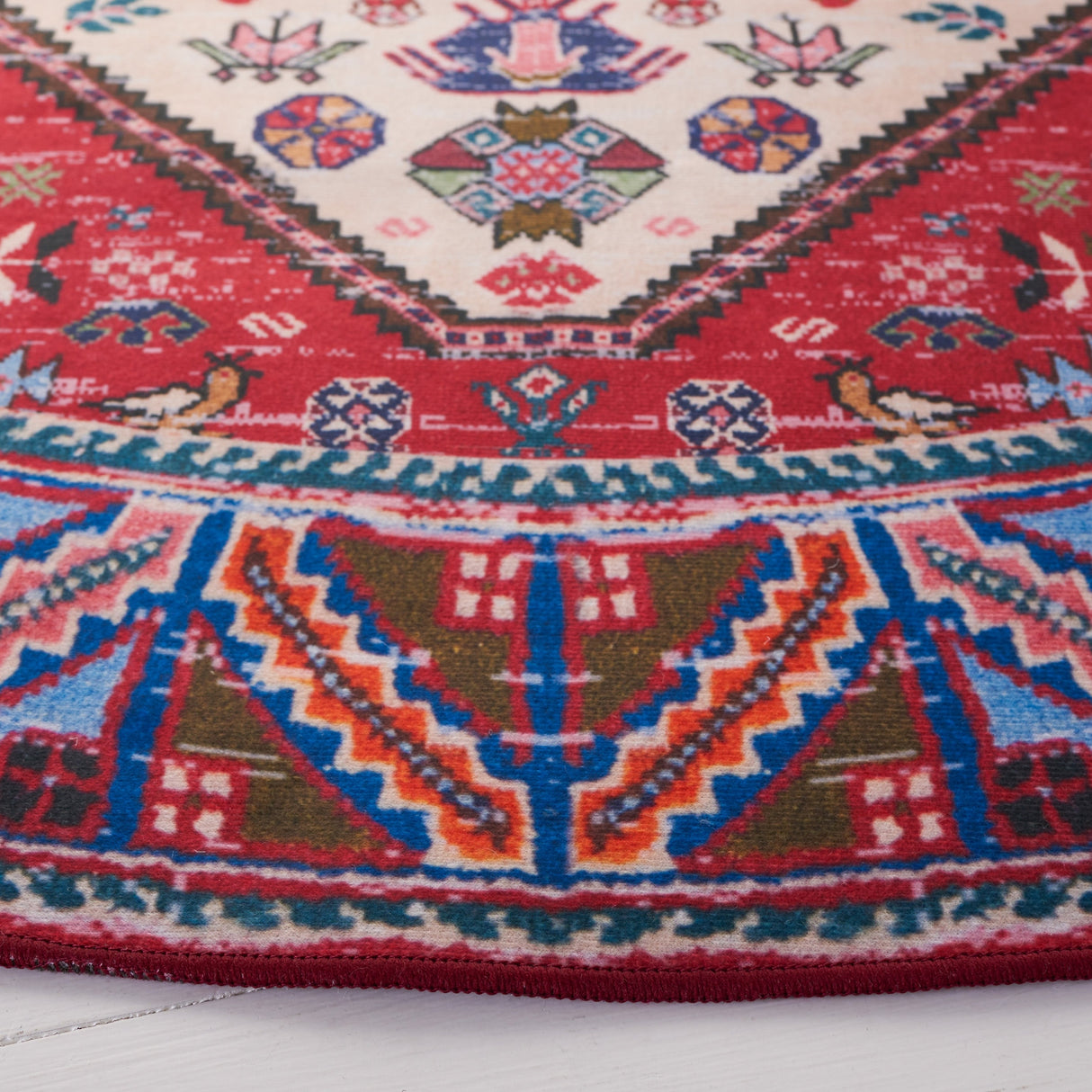 Safavieh Machine Washable Tucson Tsn194B Beige/Rust Rug.