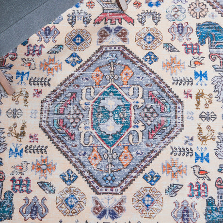 Safavieh Machine Washable Tucson Tsn194C Beige/Grey Rug.