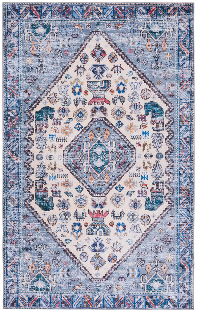 Safavieh Machine Washable Tucson Tsn194C Beige/Grey Rug.