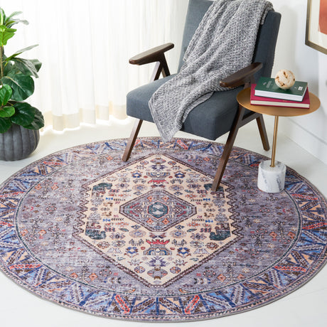 Safavieh Machine Washable Tucson Tsn194C Beige/Grey Rug.