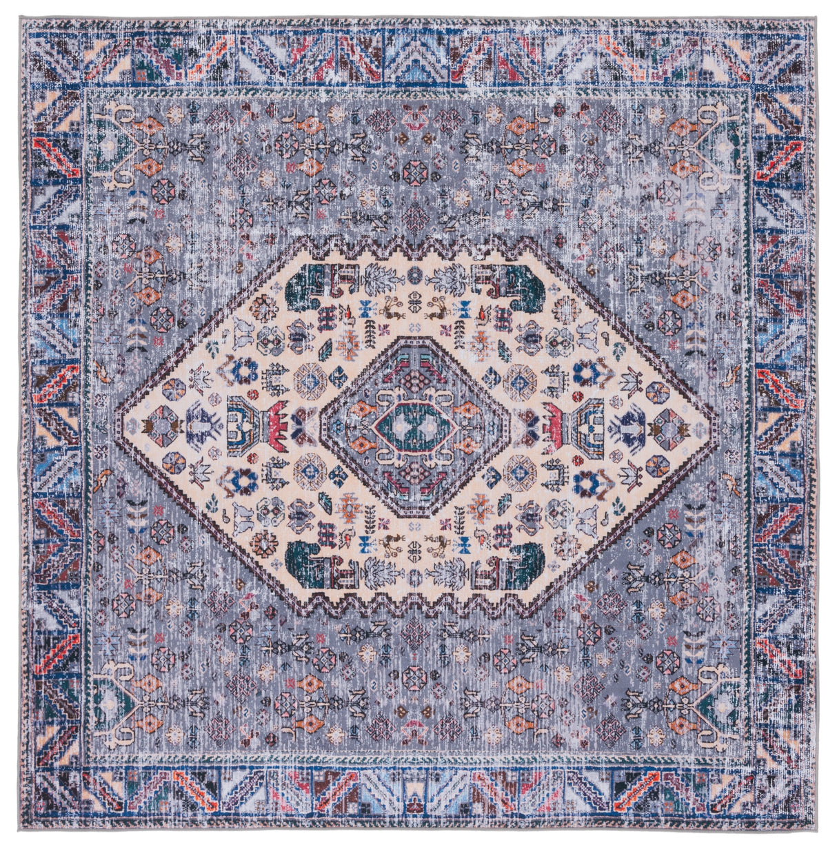 Safavieh Machine Washable Tucson Tsn194C Beige/Grey Rug.