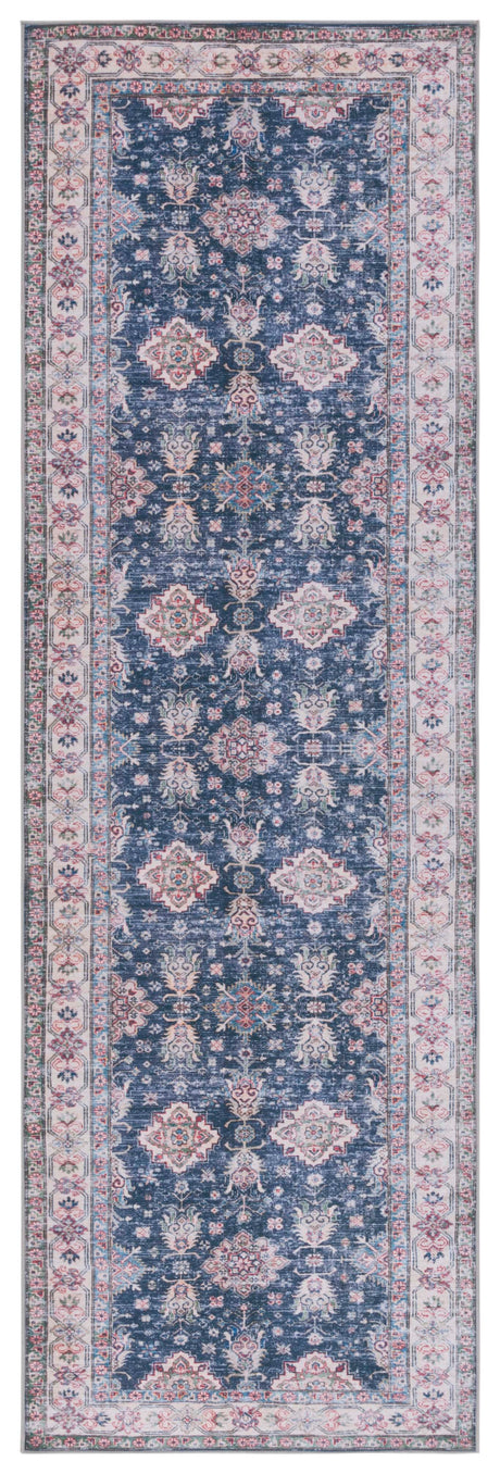 Safavieh Machine Washable Tucson Tsn196N Navy/Beige Rug.