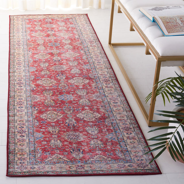 Safavieh Machine Washable Tucson Tsn196P Rust/Beige Rug.