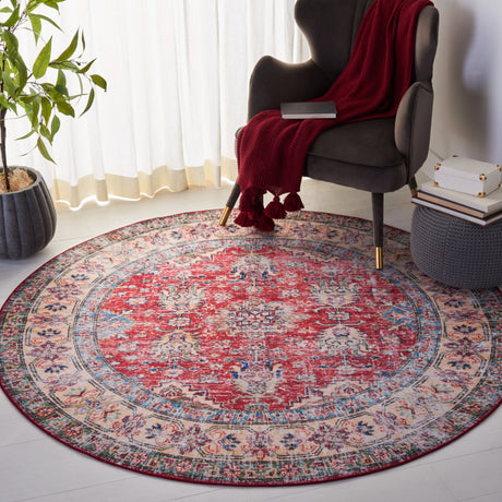 Safavieh Machine Washable Tucson Tsn196P Rust/Beige Rug.