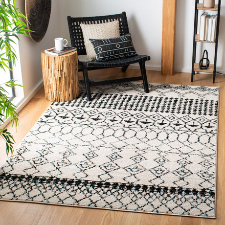 Safavieh Tulum Tul229B Ivory/Black Rug.