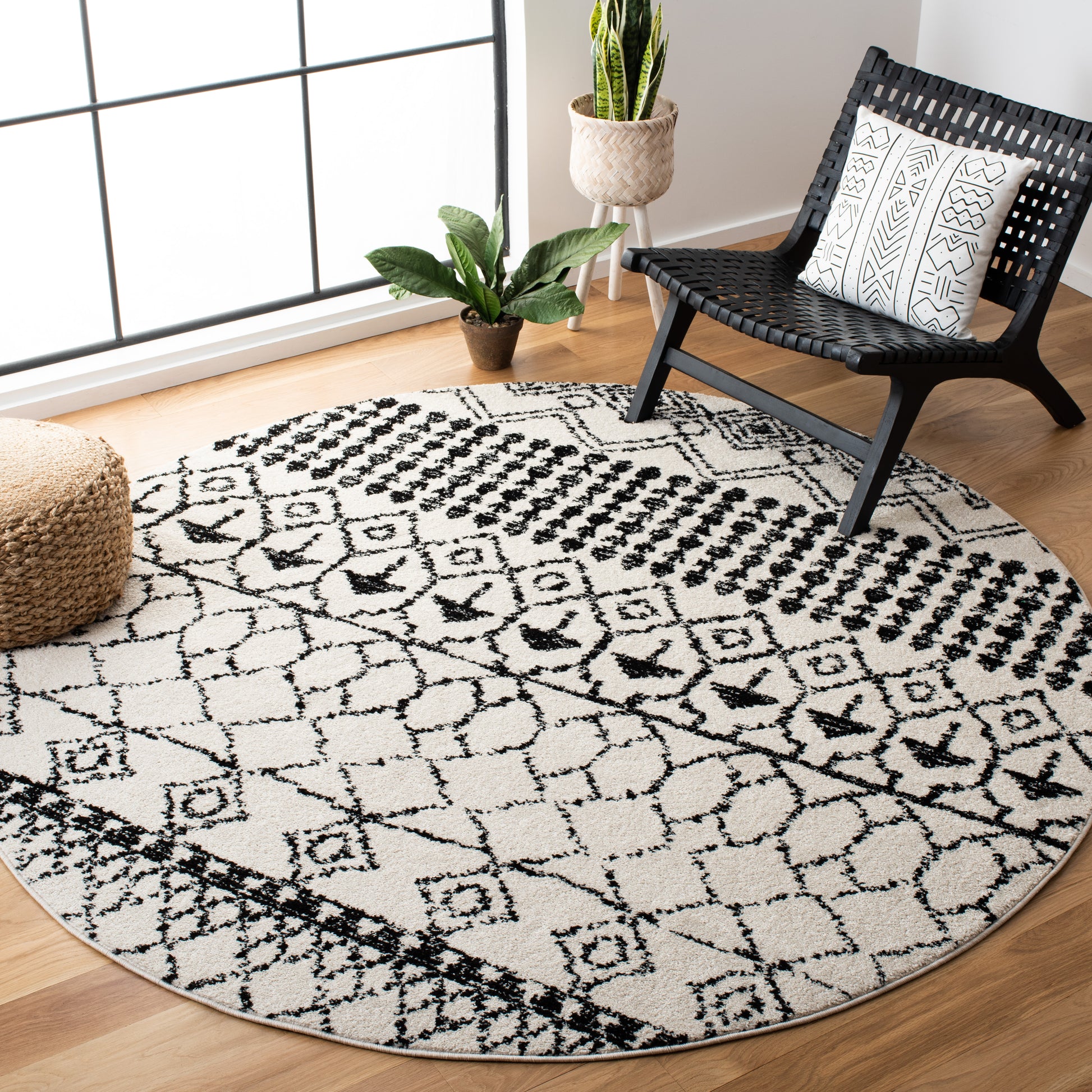 Safavieh Tulum Tul229B Ivory/Black Area Rug