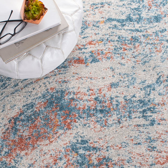 Safavieh Tulum Tul235A Ivory/Dark Blue Rug.