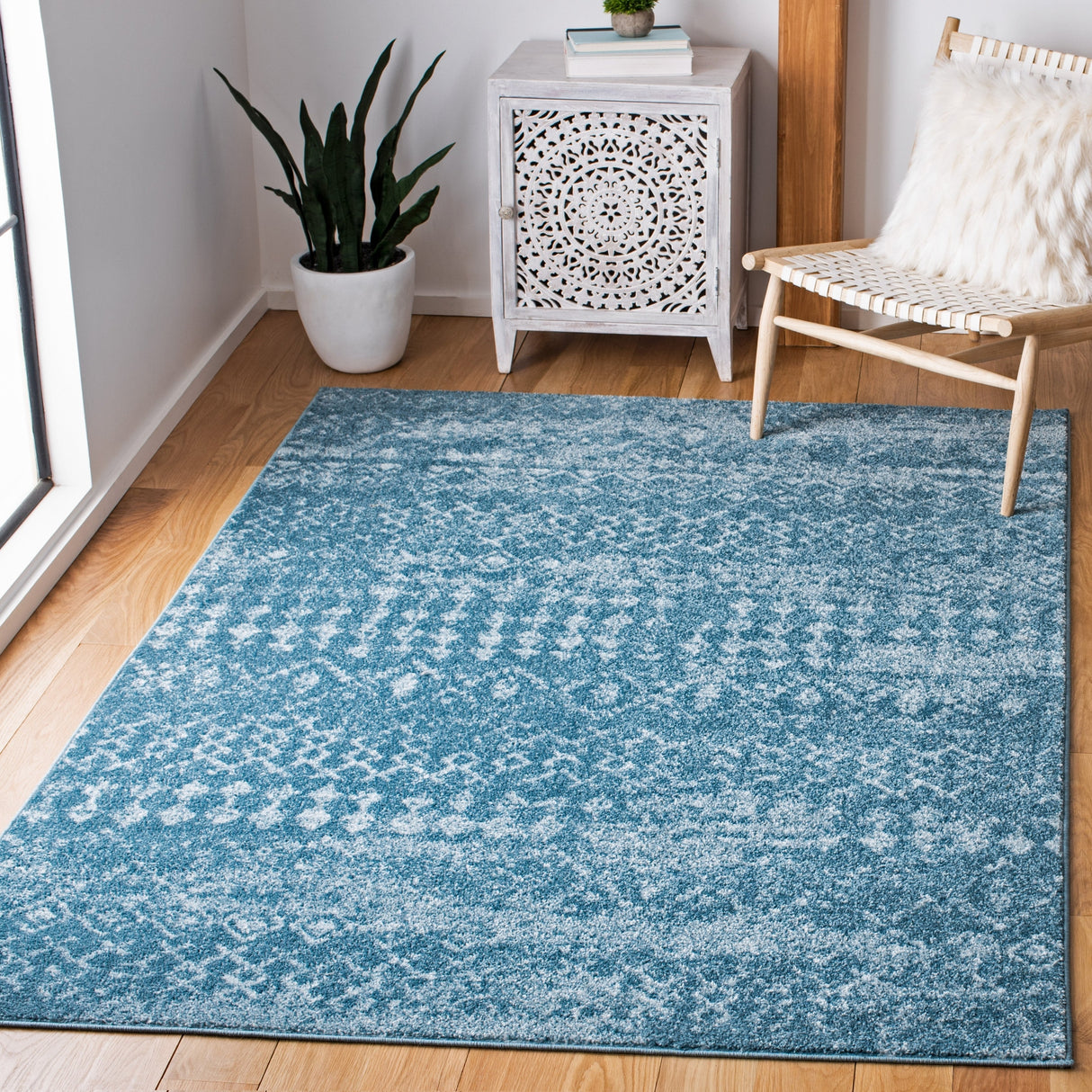 Safavieh Tulum Tul240M Turquoise/Blue Rug.