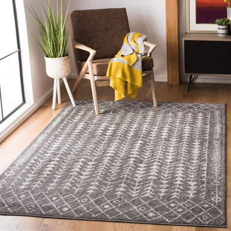 Safavieh Tulum Tul262F Dark Grey/Ivory Rug.