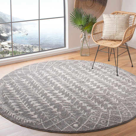 Safavieh Tulum Tul262F Dark Grey/Ivory Rug.