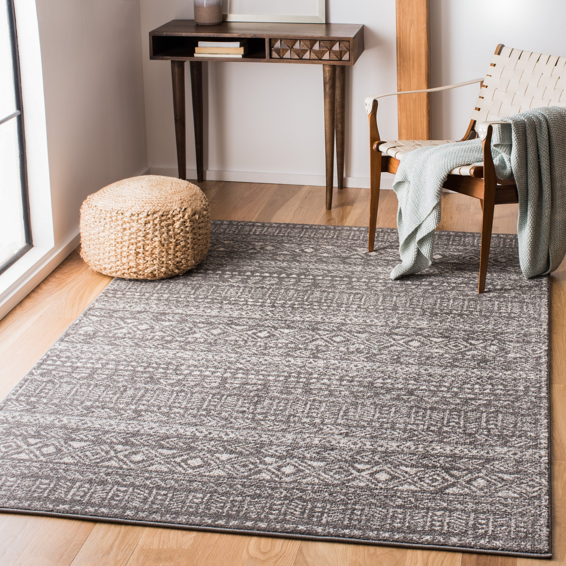 Safavieh Tulum Tul263F Dark Grey/Ivory Area Rug