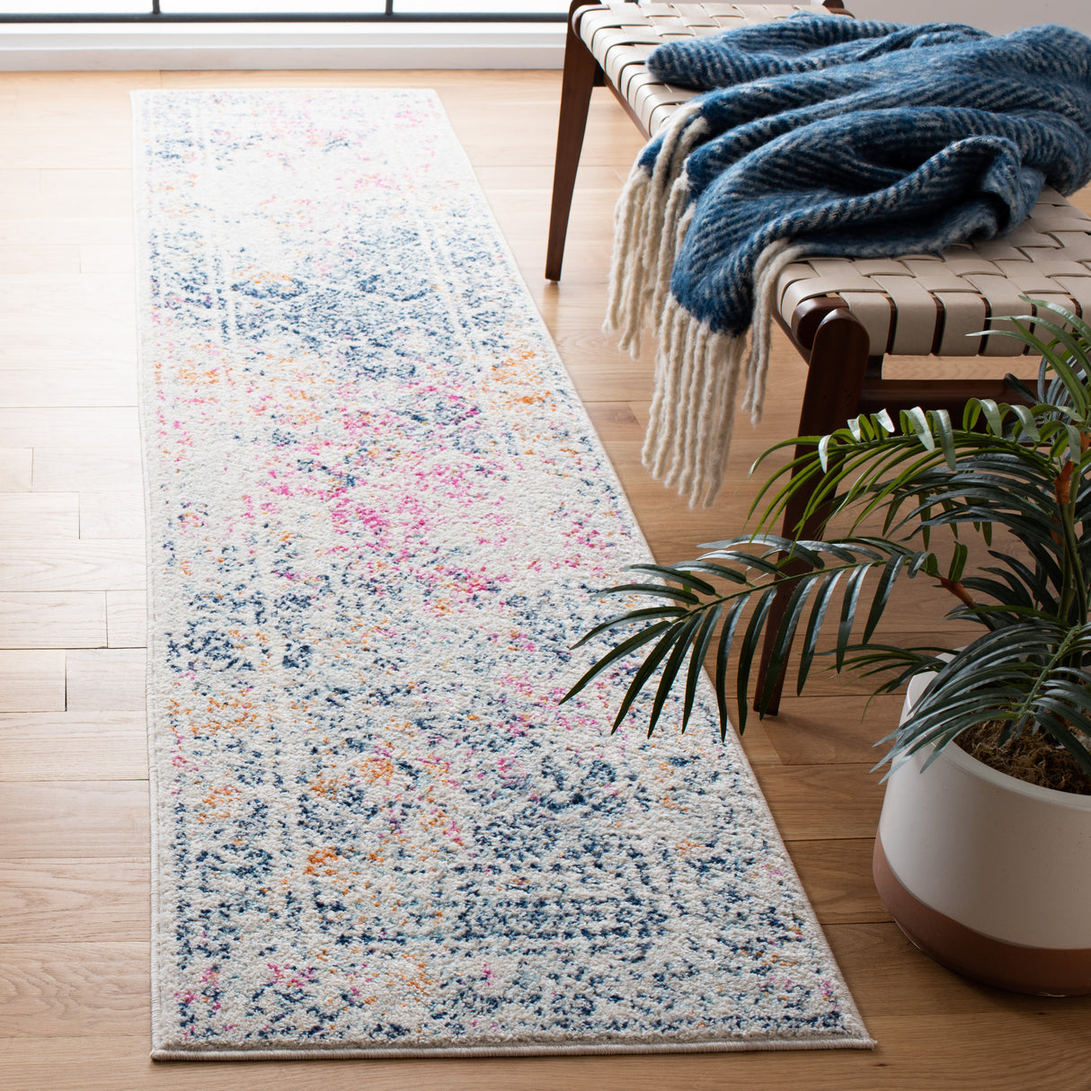 Safavieh Tulum Tul264D Ivory/Dark Blue Rug.