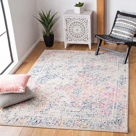 Safavieh Tulum Tul264D Ivory/Dark Blue Rug.