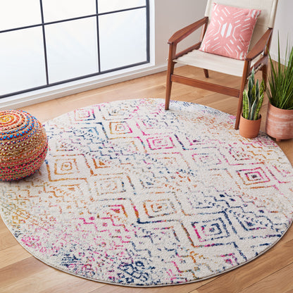 Safavieh Tulum Tul267E Ivory/Fuchsia Area Rug