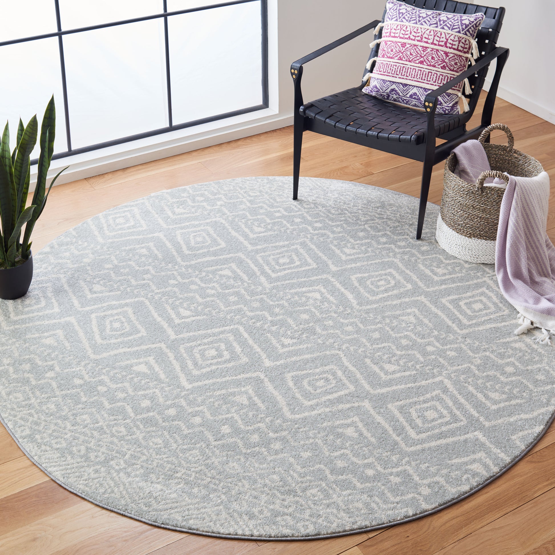 Safavieh Tulum Tul267F Light Grey/Ivory Area Rug