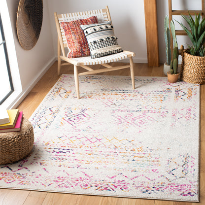 Safavieh Tulum Tul268E Ivory/Fuchsia Area Rug