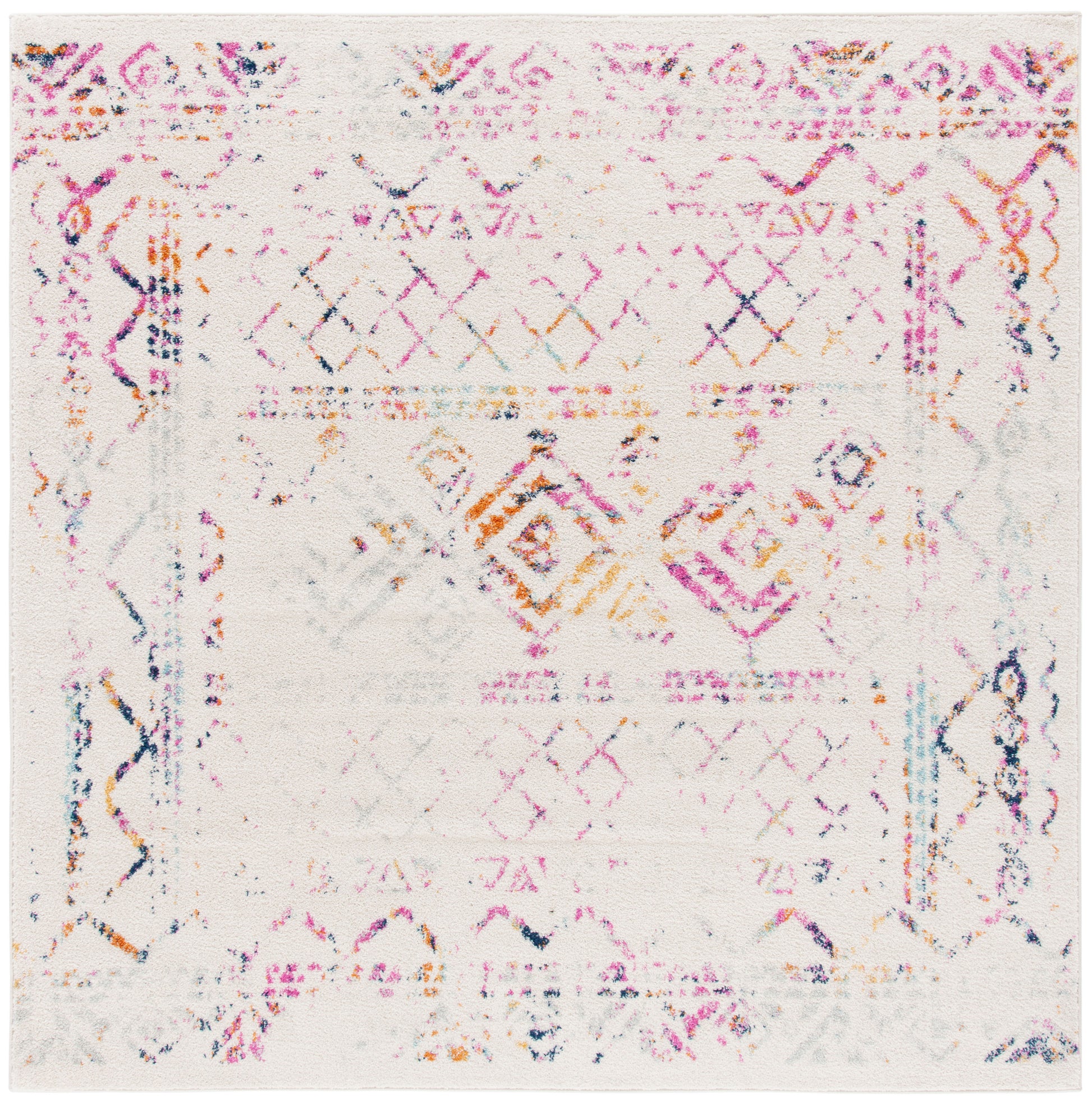 Safavieh Tulum Tul268E Ivory/Fuchsia Area Rug