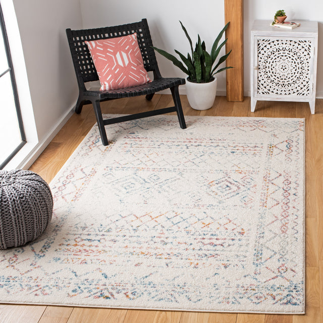 Safavieh Tulum Tul268M Ivory/Turquoise Rug.