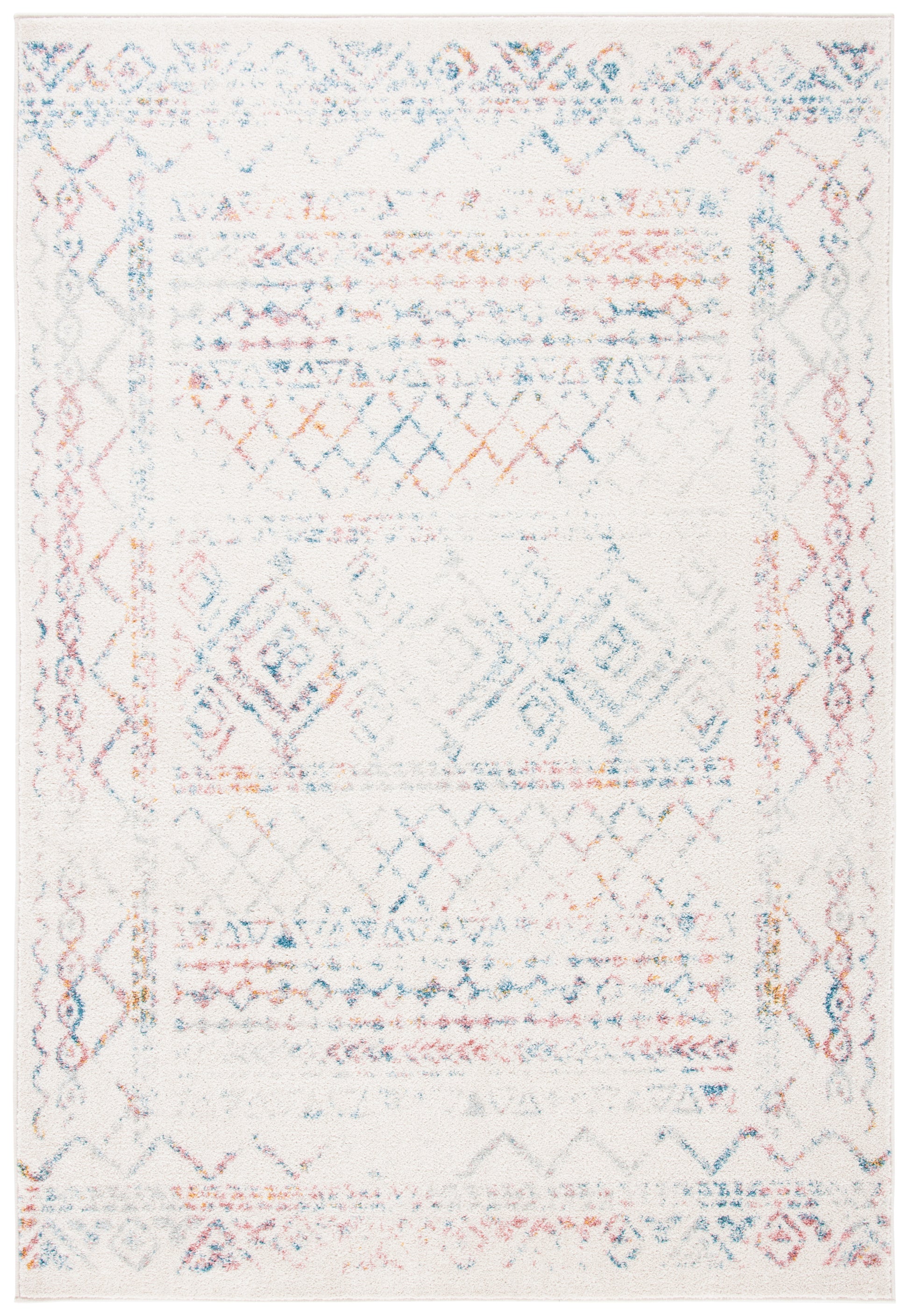 Safavieh Tulum Tul268M Ivory/Turquoise Area Rug