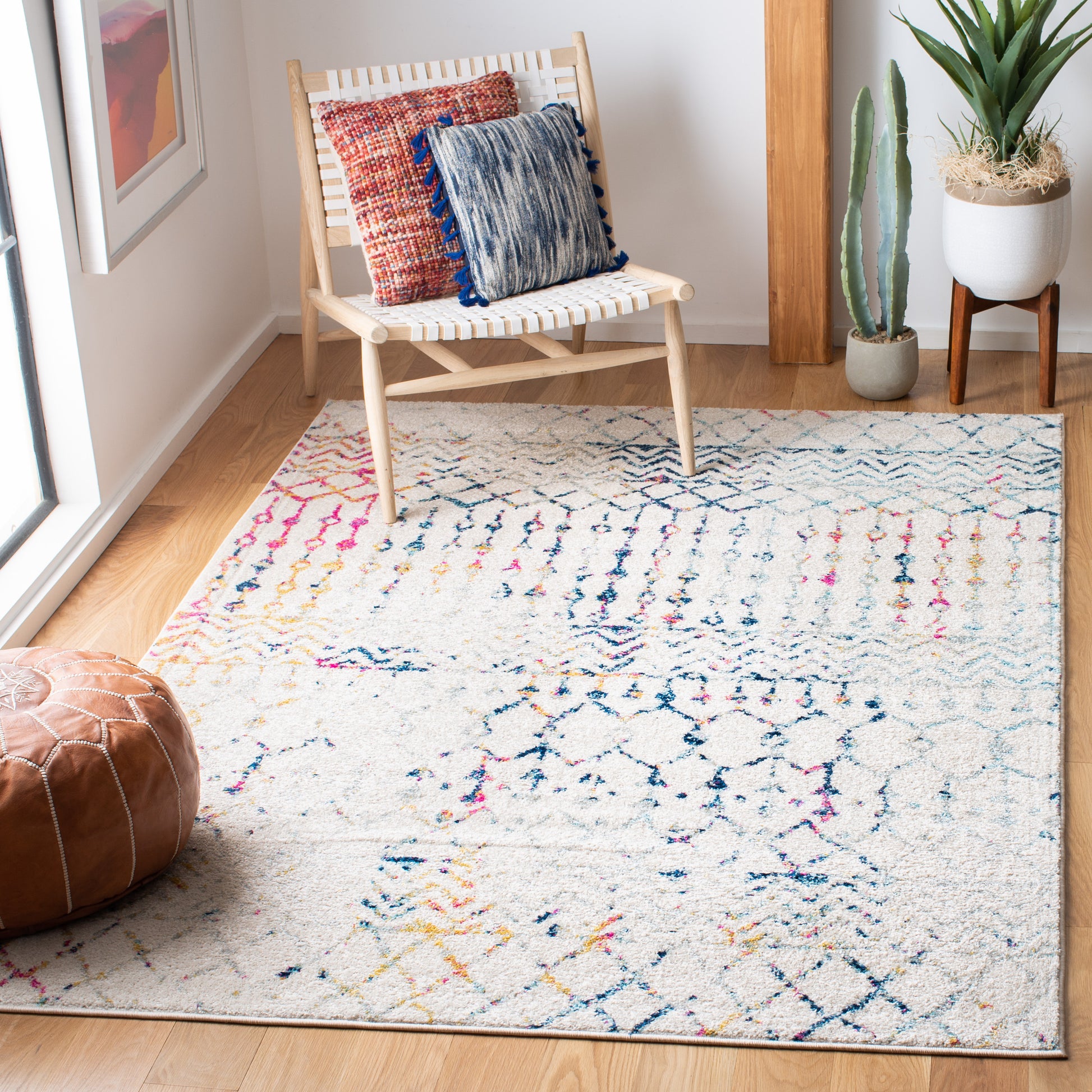 Safavieh Tulum Tul270C Ivory/Blue Area Rug