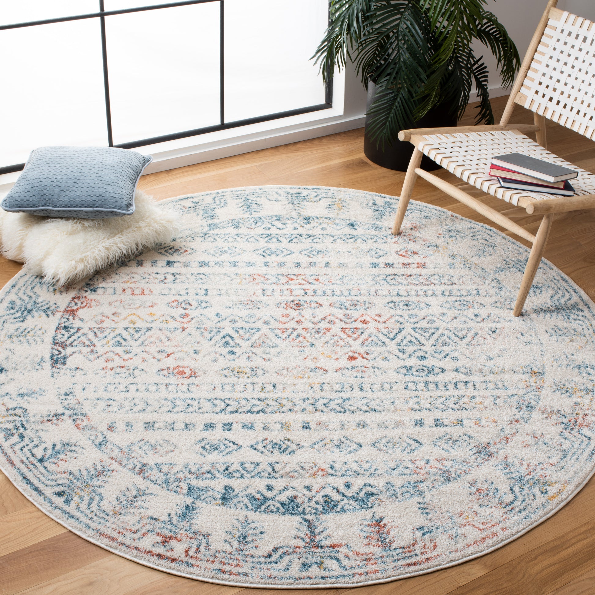 Safavieh Tulum Tul271C Ivory/Rust Area Rug