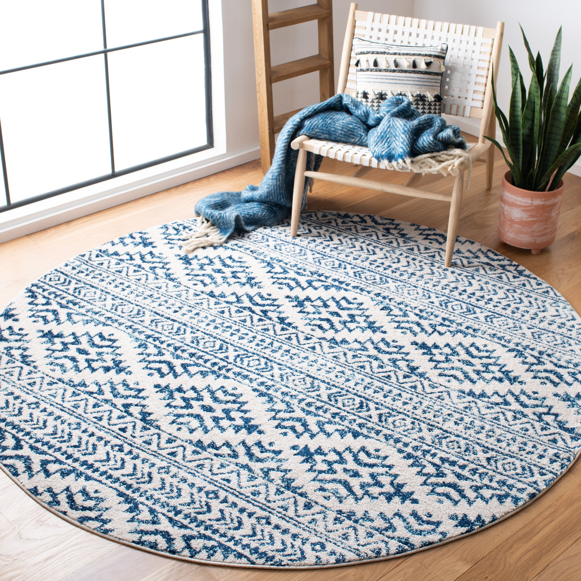 Safavieh Tulum Tul272D Ivory/Navy Area Rug