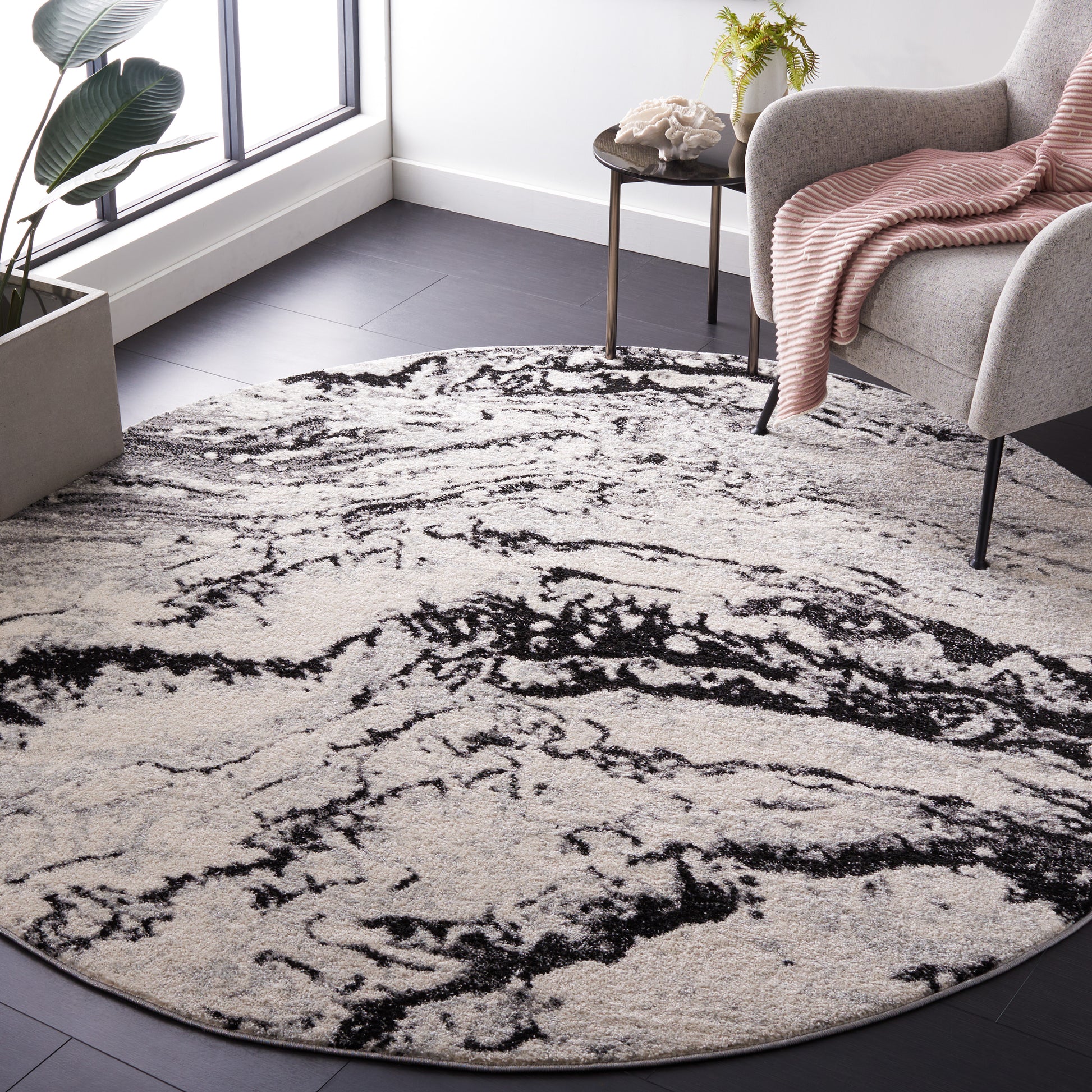 Safavieh Tulum Tul276A Ivory/Black Area Rug