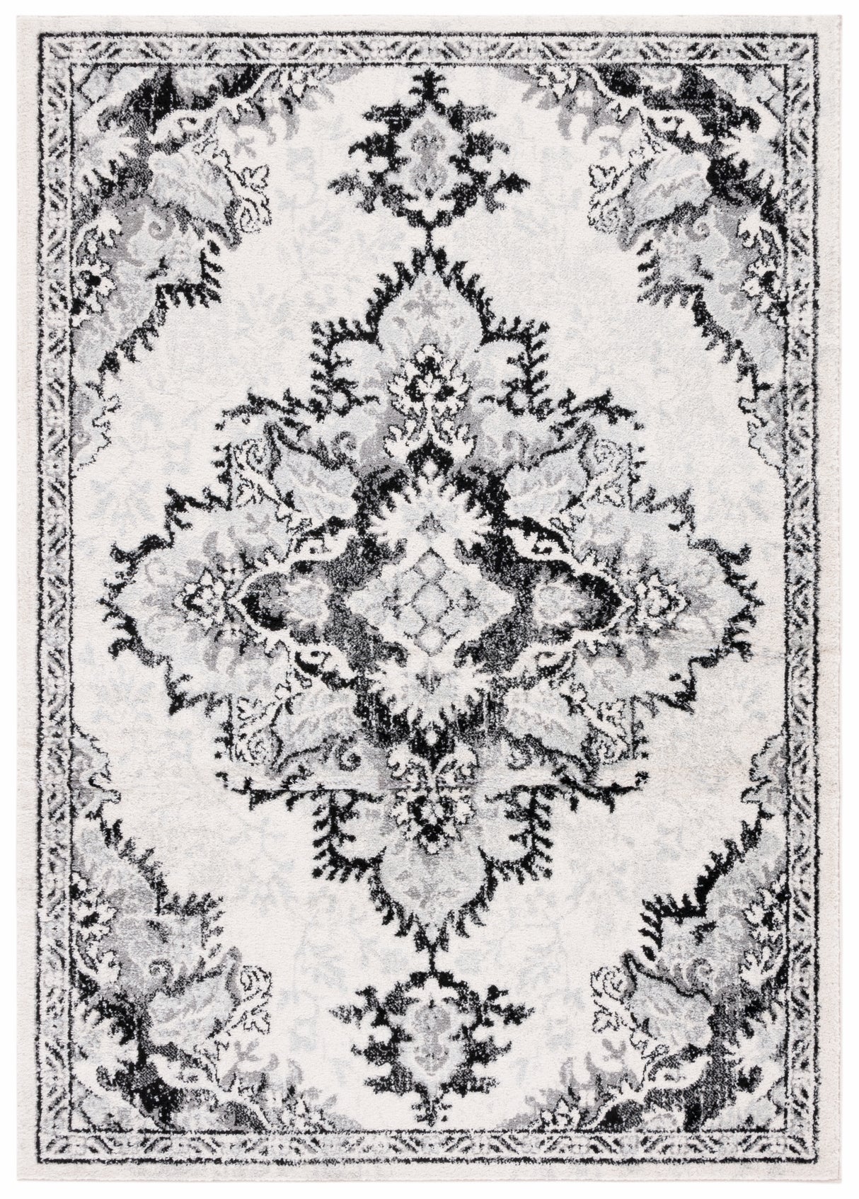 Safavieh Tulum Tul278A Ivory/Black Rug.