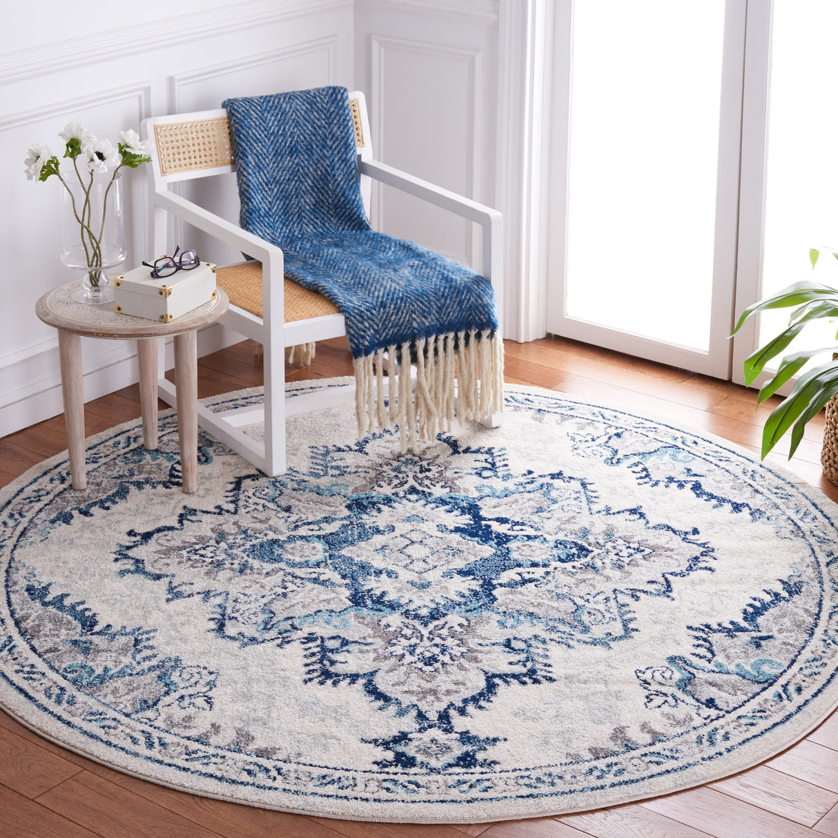 Safavieh Tulum Tul278B Ivory/Blue Rug.